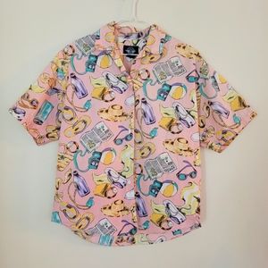 Vintage Pastel Vacation Button Down Shirt Unisex S